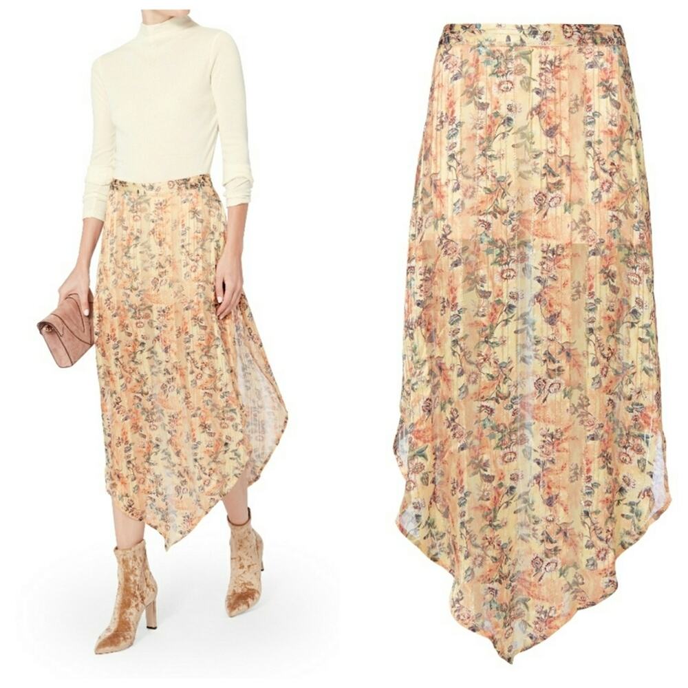 Haute Hippie Anastasia Slayer Pleated Tulip Skirt